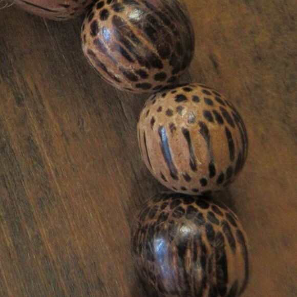 MERRISOTA JEWELRY Coconut Palm Tree Wood Stretch Bracelet Womens Size 7 Inch NEW - Picture 6 of 7